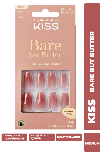 Kiss Jel Takma Tırnak Uzun Kahverengi Ombre - KISS