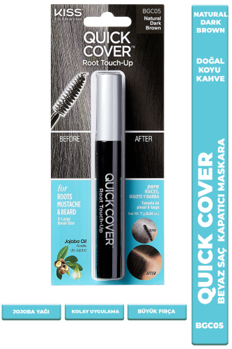 Beyaz Saç Kapatıcısı - Maskara - Koyu Kahverengi - 7g - 1