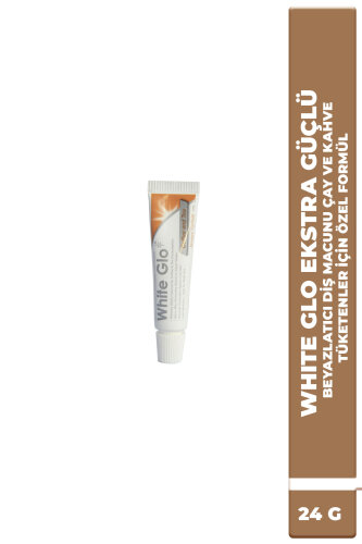 White Glo Extra Güçlü Beyazlatıcı Diş Macunu Çay Kahve Tüketenler İçin Özel Formül 24 g - White Glo