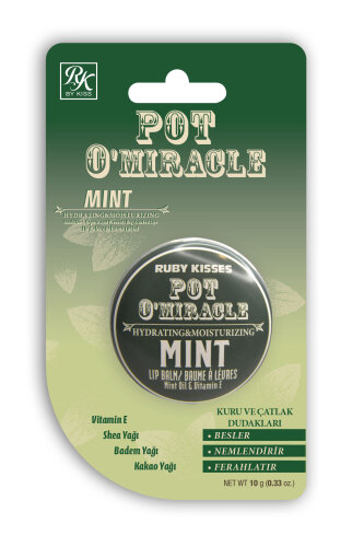 Pot O'Miracle Yoğun Nemlendirici ve Onarıcı Dudak Bakımı Nane Özlü 10 G - Ruby Kisses