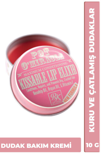 Pot O'Miracle Yoğun Nemlendirici, Renklendirici ve Onarıcı Dudak Bakımı Kuşburnu Yağı & Gül Özlü 10 G - 2