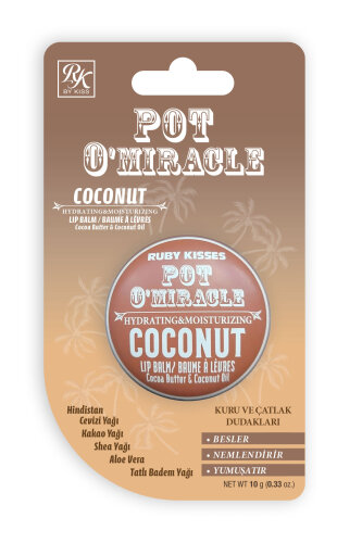 Pot O'Miracle Yoğun Nemlendirici ve Onarıcı Dudak Bakımı Hindistan Cevizi Özlü 10 G - 1