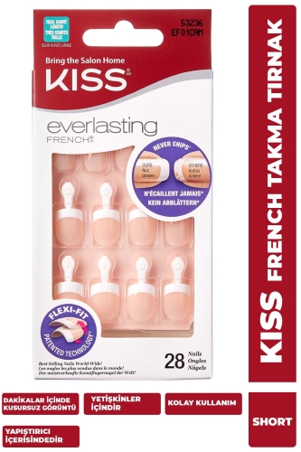 Kiss Takma Tırnak Kısa French - 1