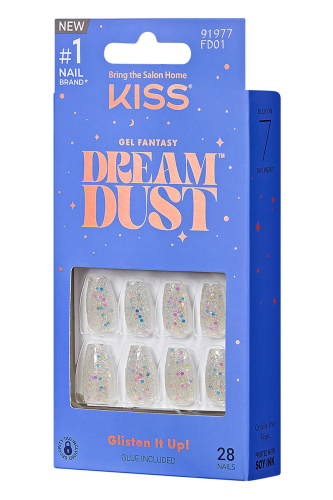 Kiss Jel Takma Tırnak Kısa Şeffaf Simli - 3