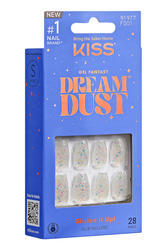 Kiss Jel Takma Tırnak Kısa Şeffaf Simli - 2