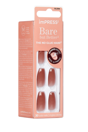 imPRESS Kendinden Yapışkanlı Takma Tırnak Küt Uzun Nude Ombre - 3