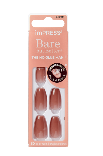 imPRESS Kendinden Yapışkanlı Takma Tırnak Küt Uzun Nude Ombre - 4