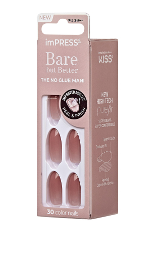 imPRESS Kendinden Yapışkanlı Takma Tırnak Oval Uzun Nude Ombre - 3