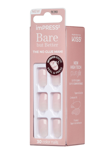 imPRESS Kendinden Yapışkanlı Takma Tırnak Kısa Pudra Ombre - 4
