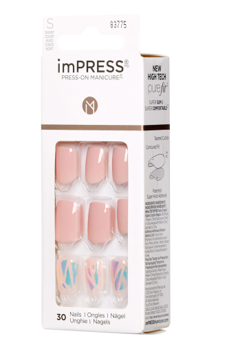 İmpress Kendinden Yapışkanlı Takma Tırnak Kısa Nude Taşlı - 3