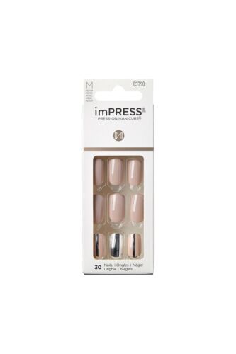 İmpress Kendinden Yapışkanlı Takma Tırnak Uzun Nude - imPRESS