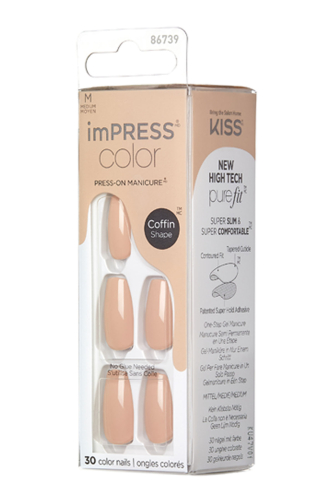 İmpress Color Kendinden Yapışkanlı Takma Tırnak Uzun Nude Latte - 3