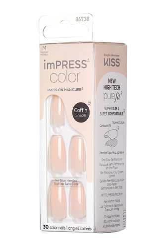 İmpress Color Kendinden Yapışkanlı Takma Tırnak Uzun Nude - 2