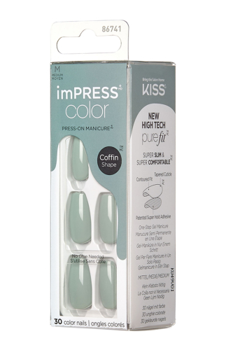 İmpress Color Kendinden Yapışkanlı Takma Tırnak Uzun Yeşil - 2