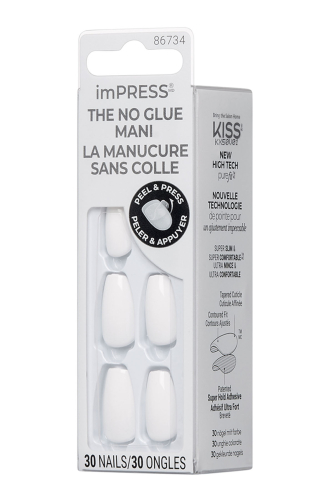 İmpress Color Kendinden Yapışkanlı Takma Tırnak Uzun Beyaz - 3