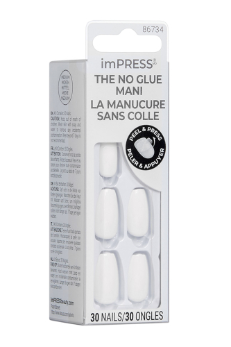 İmpress Color Kendinden Yapışkanlı Takma Tırnak Uzun Beyaz - 4