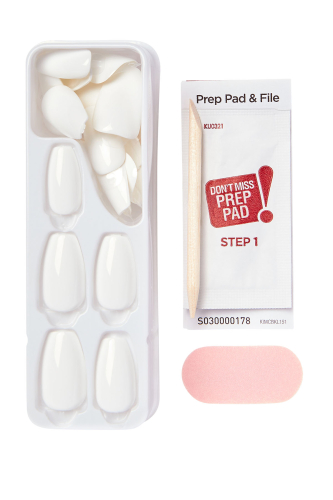 İmpress Color Kendinden Yapışkanlı Takma Tırnak Uzun Beyaz - 5