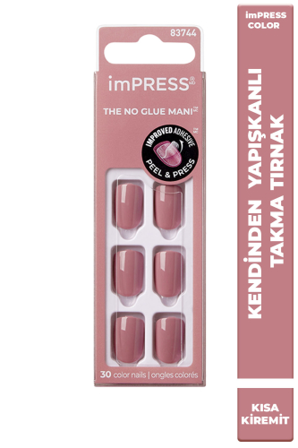 İmpress Color Kendinden Yapışkanlı Takma Tırnak Kısa Kiremit - 1