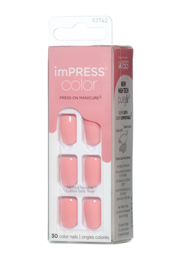 İmpress Color Kendinden Yapışkanlı Takma Tırnak Kısa Parlak Şeker Pembe - 2