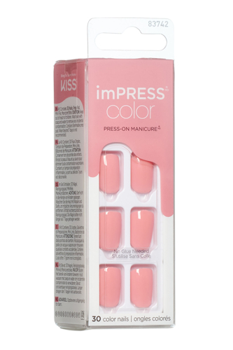 İmpress Color Kendinden Yapışkanlı Takma Tırnak Kısa Parlak Şeker Pembe - 3