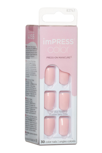 İmpress Color Kendinden Yapışkanlı Takma Tırnak Kısa Parlak Açık Pembe - 2