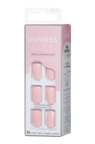 İmpress Color Kendinden Yapışkanlı Takma Tırnak Kısa Parlak Açık Pembe - 3