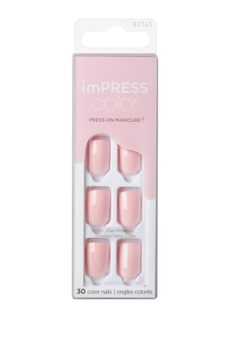 İmpress Color Kendinden Yapışkanlı Takma Tırnak Kısa Parlak Açık Pembe - 4