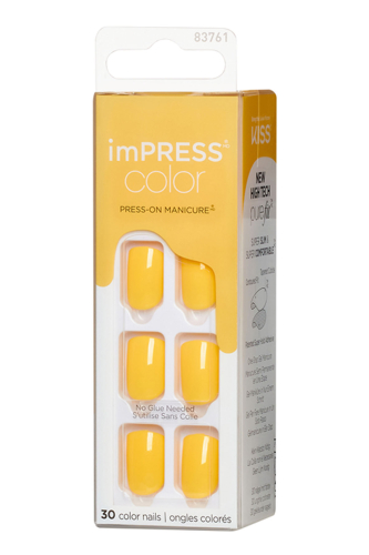 İmpress Color Kendinden Yapışkanlı Takma Tırnak Kısa Sarı - 3