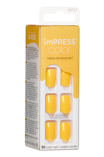 İmpress Color Kendinden Yapışkanlı Takma Tırnak Kısa Sarı - 2