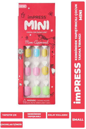 İmpress Mini Kendinden Yapışkanlı Çocuk Takma Tırnağı Renkli - 1