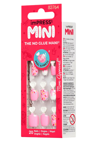 İmpress Mini Kendinden Yapışkanlı Çocuk Takma Tırnağı Pembe Desenli - 3