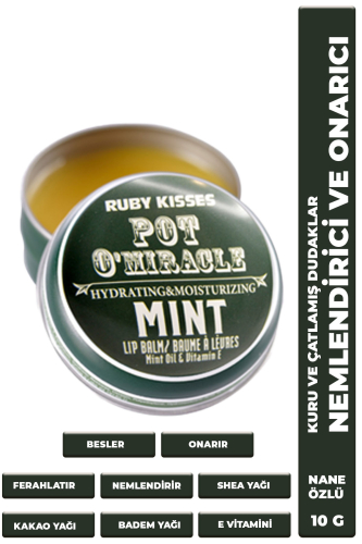 Pot O'Miracle Yoğun Nemlendirici ve Onarıcı Dudak Bakımı Nane Özlü 10 G - Ruby Kisses