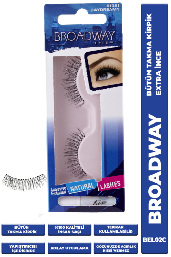 Broadway Bütün Takma Kirpik Extra İnce - 1