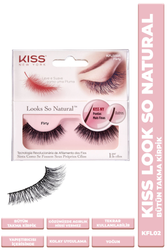 Kiss Bütün Takma Kirpik Tekrar Kullanılılabilir Yoğun - 1