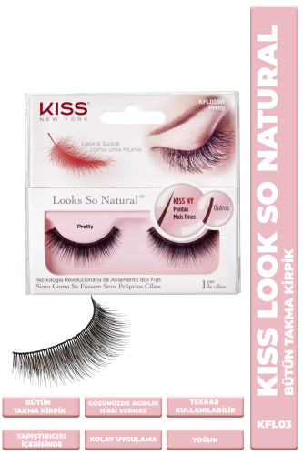 Kiss Bütün Takma Kirpik Tekrar Kullanılılabilir Yoğun - 1