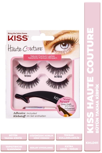 Kiss Bütün Doğal Takma Kirpik 2li %100 İnsan Saçı Extra Yoğun - Kiss