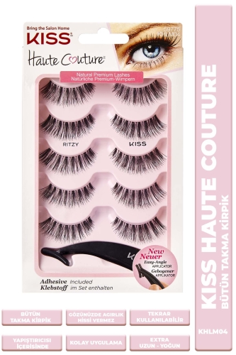 Kiss Bütün Doğal Takma Kirpik 5li %100 İnsan Saçı Yoğun - 1