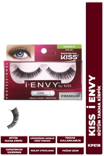 Kiss Bütün Doğal Takma Kirpik %100 İnsan Saçı Extra Yoğun Extra Uzun - Kiss