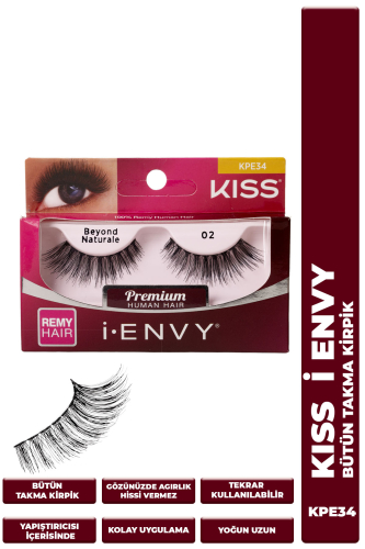 Kiss Bütün Doğal Takma Kirpik %100 İnsan Saçı Extra Uzun Yoğun - KISS