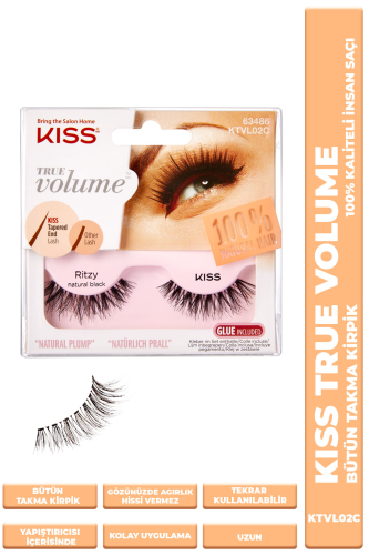 Kiss Bütün Takma Kirpik %100 İnsan Saçı - 1