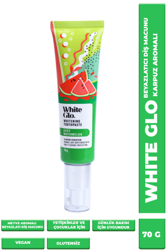 White Glo Glutensiz Vegan Diş Macunu Karpuz Aromalı 70 G - White Glo